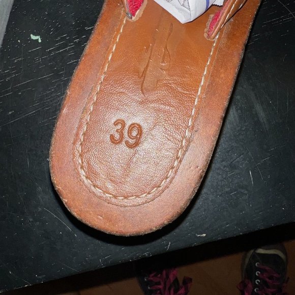 AFRICAN MAASAI handmade leather wedge sandals - Picture 7 of 8